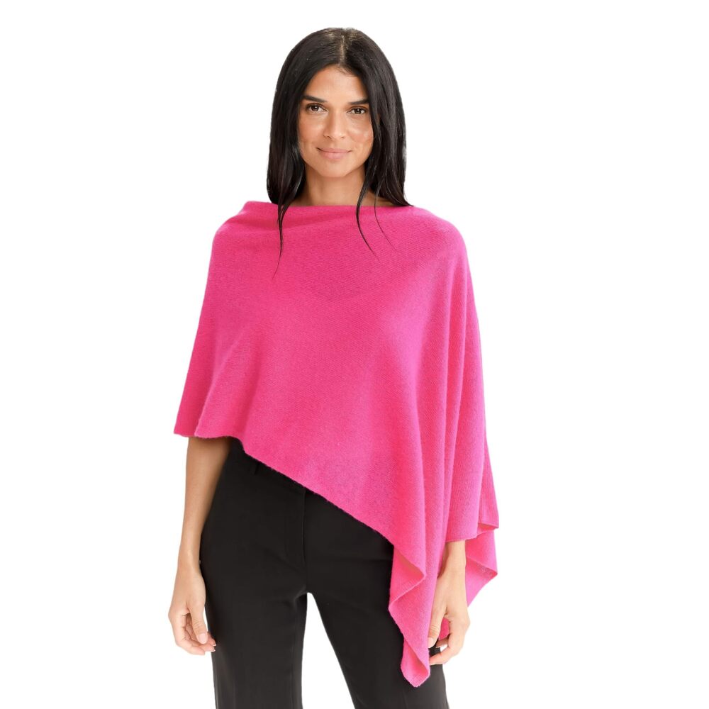 8739 Cashmere-100% Cashmere Draped Dress Topper Poncho